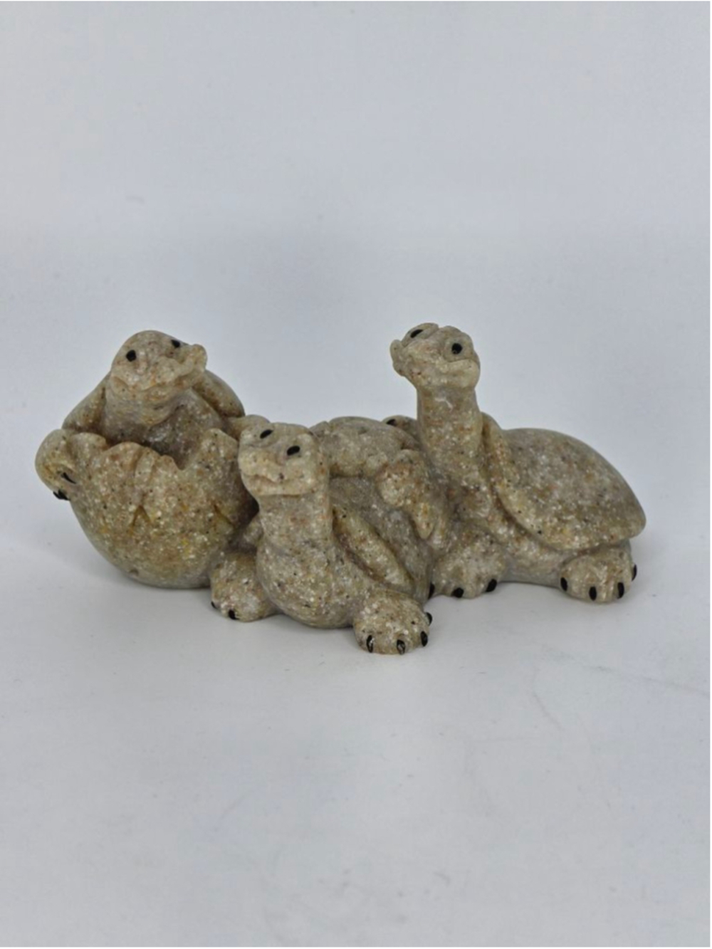 Second Nature Design Quarry Critters Tres Amigos Turtle Decor One Size Beige
